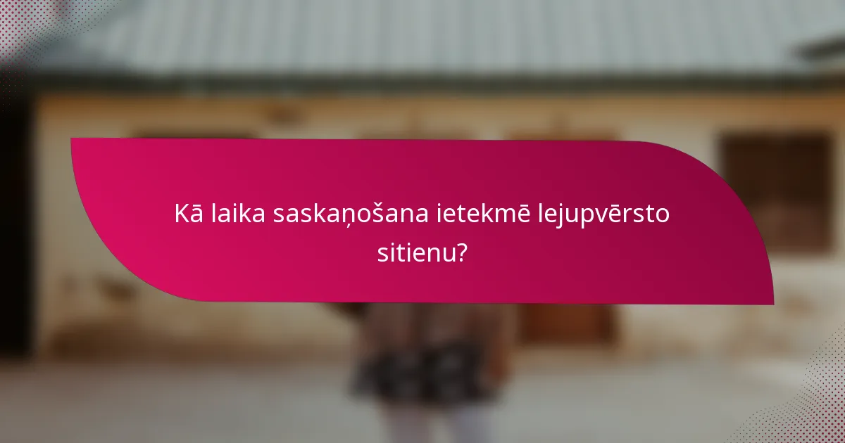 Kā laika saskaņošana ietekmē lejupvērsto sitienu?
