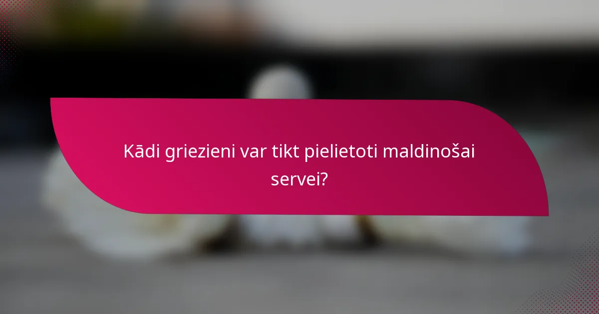 Kādi griezieni var tikt pielietoti maldinošai servei?