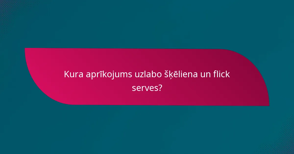 Kura aprīkojums uzlabo šķēliena un flick serves?